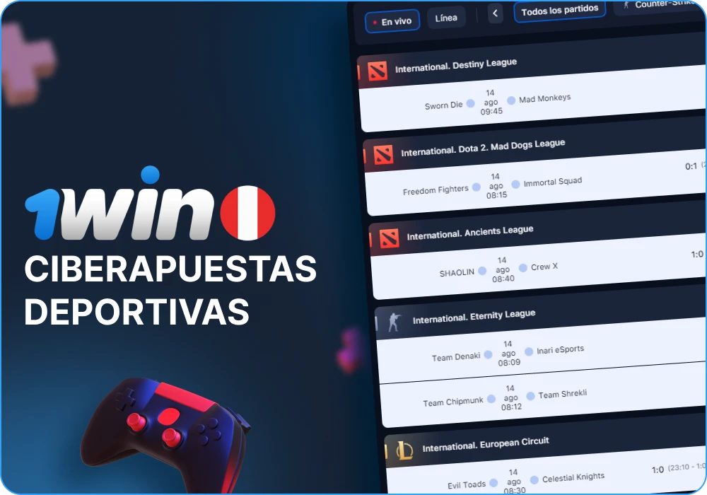 Apuestas en ciberdeportes en 1win